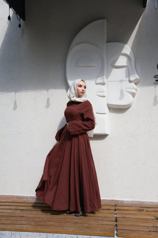Leinen Kleid Bakır 208