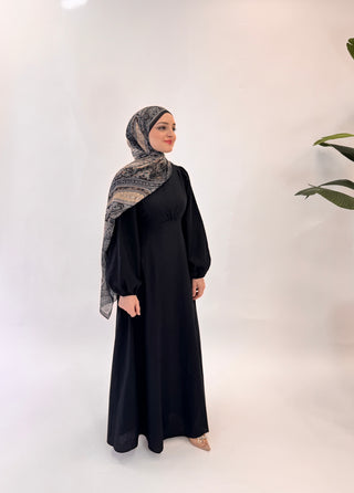 LAYLA LEINEN KLEID BLACK