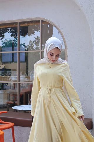 Leinen Kleid Butter Yellow 208