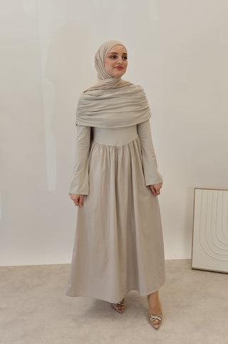Maxi Kleid beige