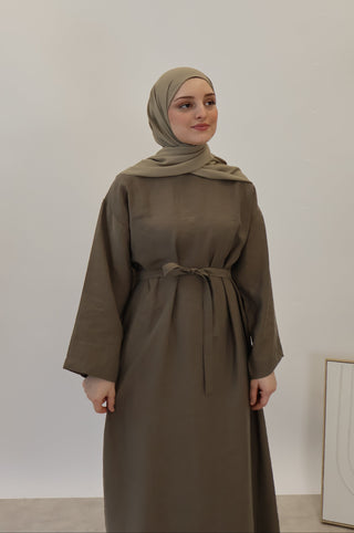 LYOCELL KLEID KHAKI