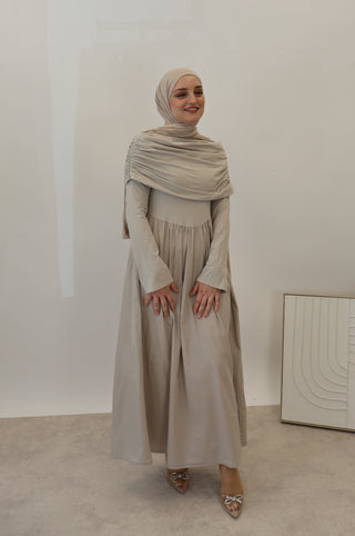 Maxi Kleid beige