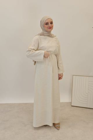 BASIC LEINEN KLEID NATUREL