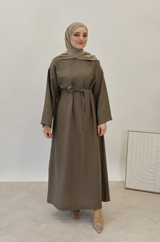 LYOCELL KLEID KHAKI