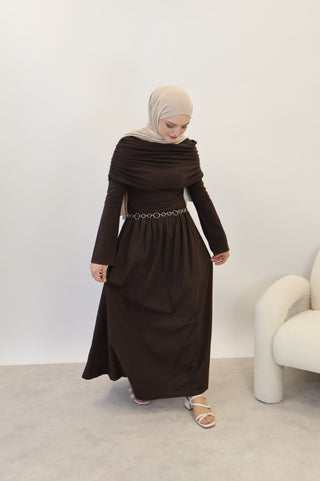 Maxi Kleid Braun