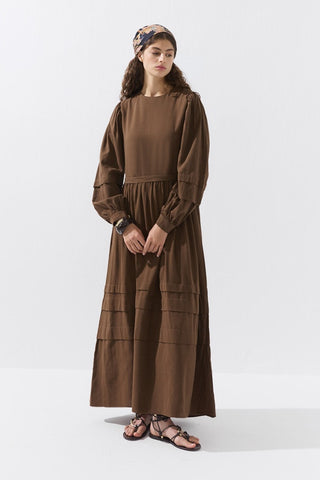 Mihrimah Kleid Braun 143