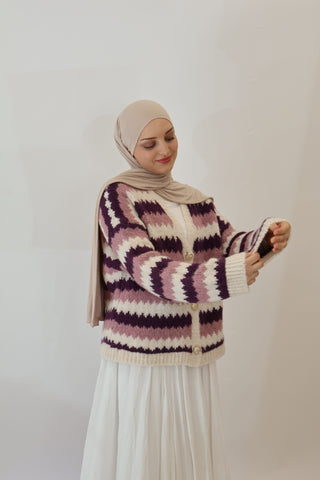 Strickjacke Lila