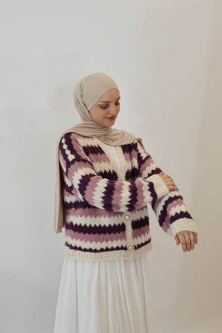 Strickjacke Lila
