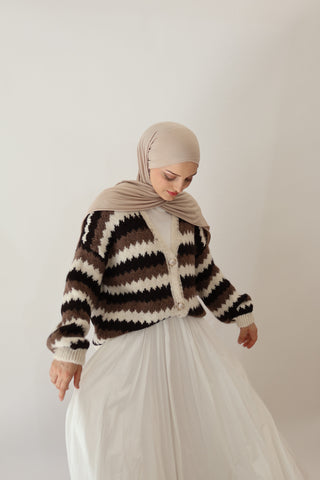 Strickjacke Braun
