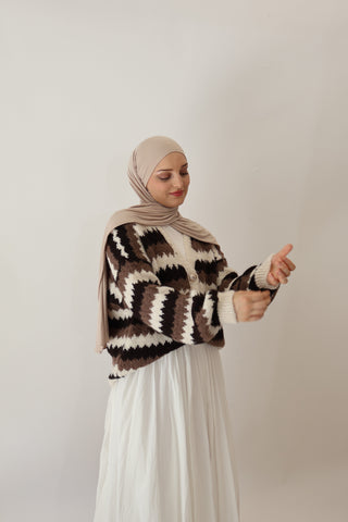 Strickjacke Braun