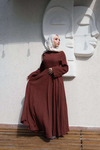 Leinen Kleid Bakır 208