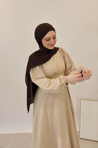 LAYLA LEINEN KLEID NATUREL