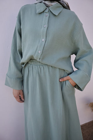 Musselin 2-Teiler Mint