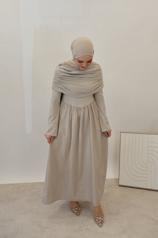 Maxi Kleid beige