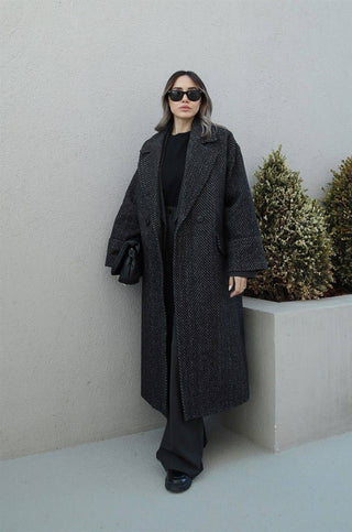 MANTEL SCHWARZ/GRAU