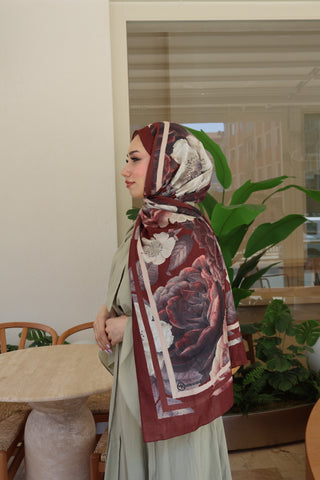 Bambu Scarf Ziegelrot 07