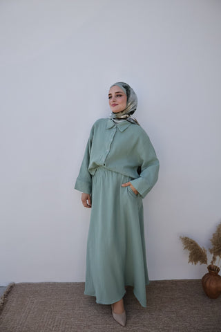 Musselin 2-Teiler Mint