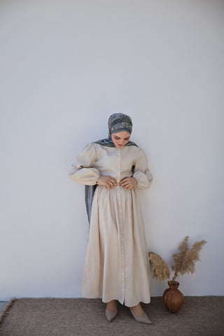 Beige Kleid