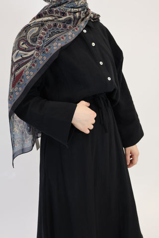 Musselin 2- Teiler black