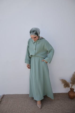 Musselin 2-Teiler Mint