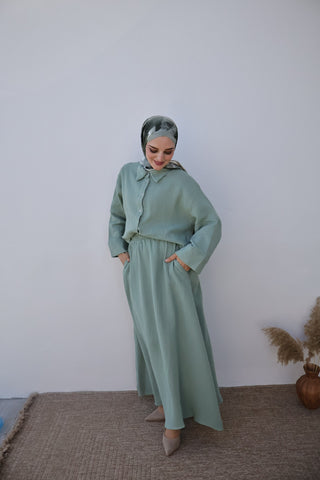 Musselin 2-Teiler Mint