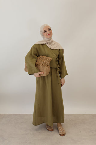 Musselin Zwei - Teiler Olive