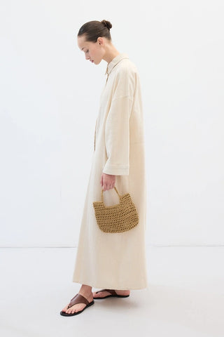 LEINEN HEMD KLEID NATUREL