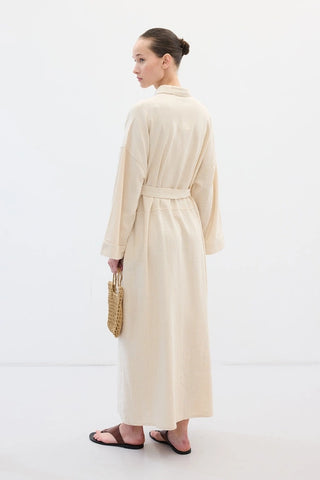 LEINEN HEMD KLEID NATUREL