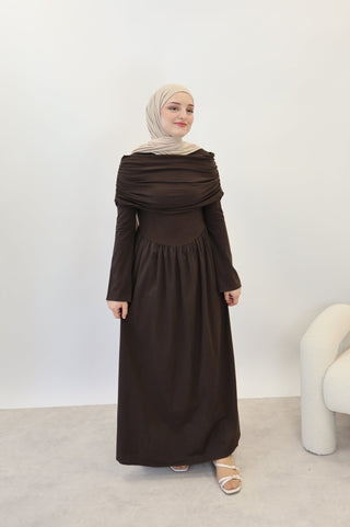 Maxi Kleid Braun