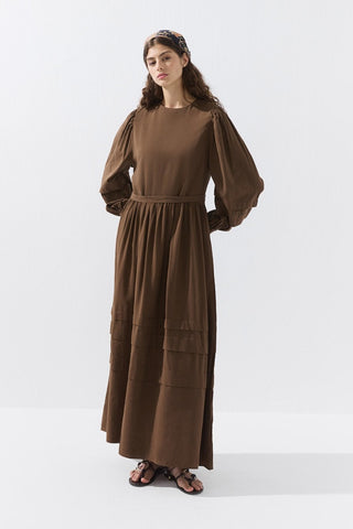 Mihrimah Kleid Braun 143