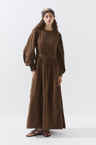 Mihrimah Kleid Braun 143