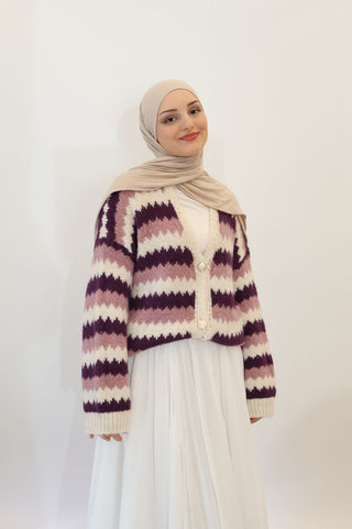 Strickjacke Lila