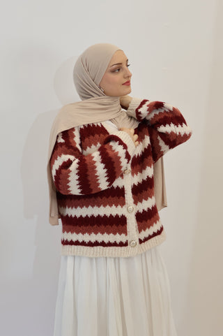 Strickjacke Bordo