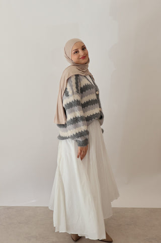 Strickjacke Grau/Blau