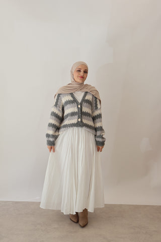 Strickjacke Grau/Blau
