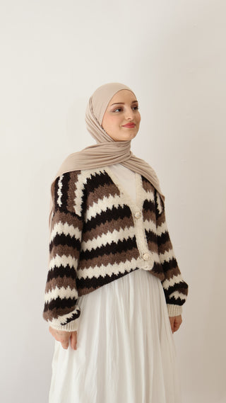 Strickjacke Braun