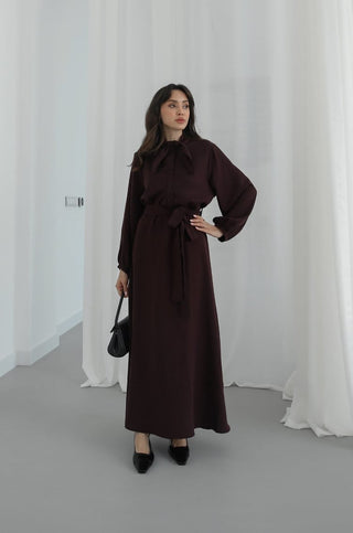 Defne Kleid Mürdüm