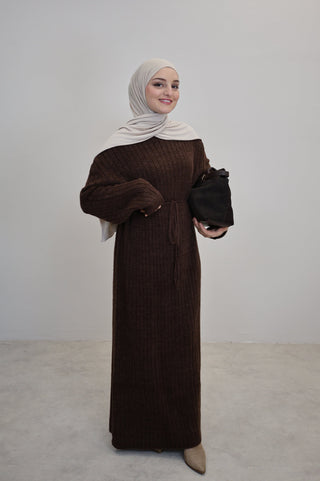 Strickkleid Braun